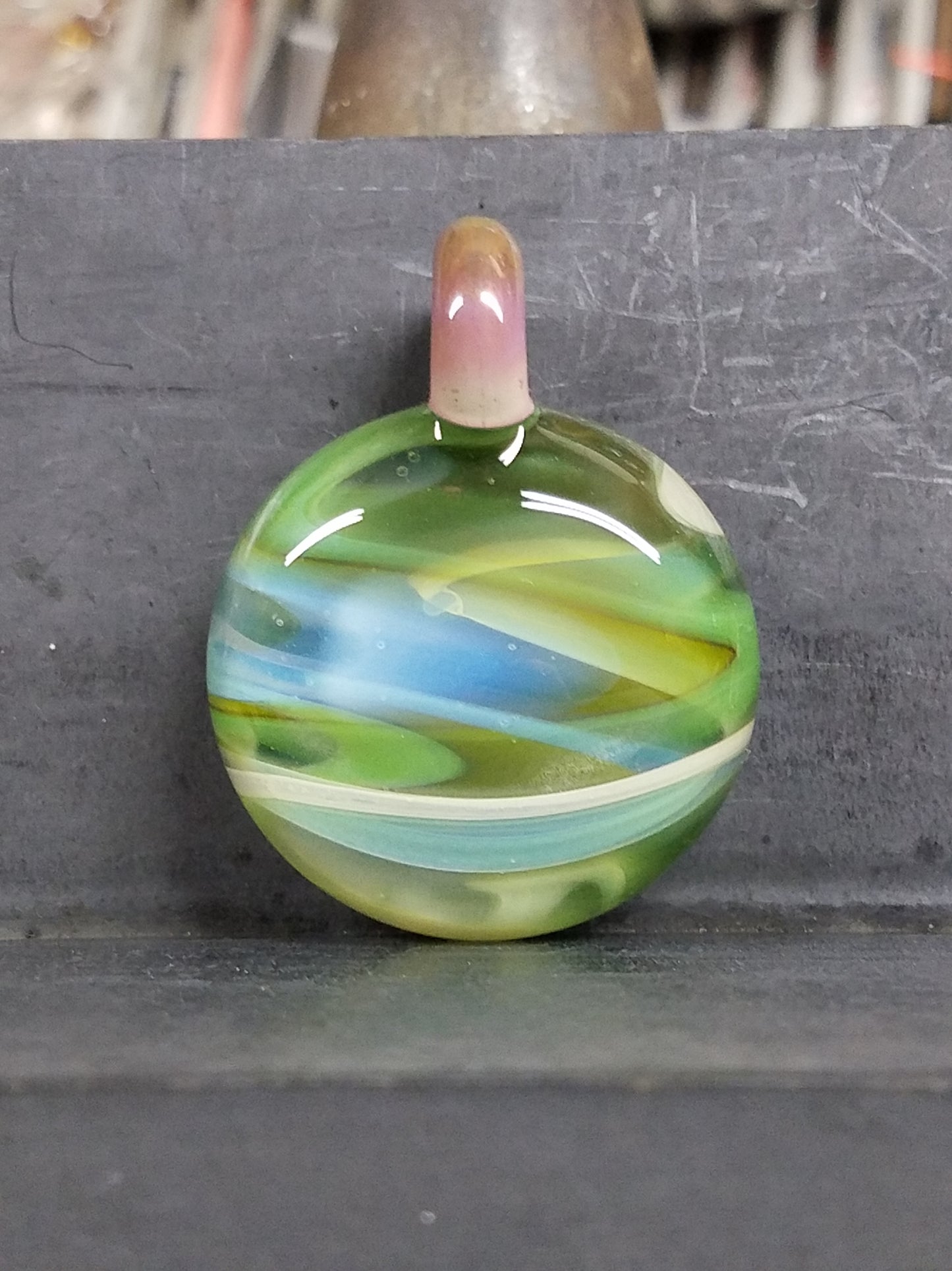 Chaos Pendant - Green, Blue, and Red