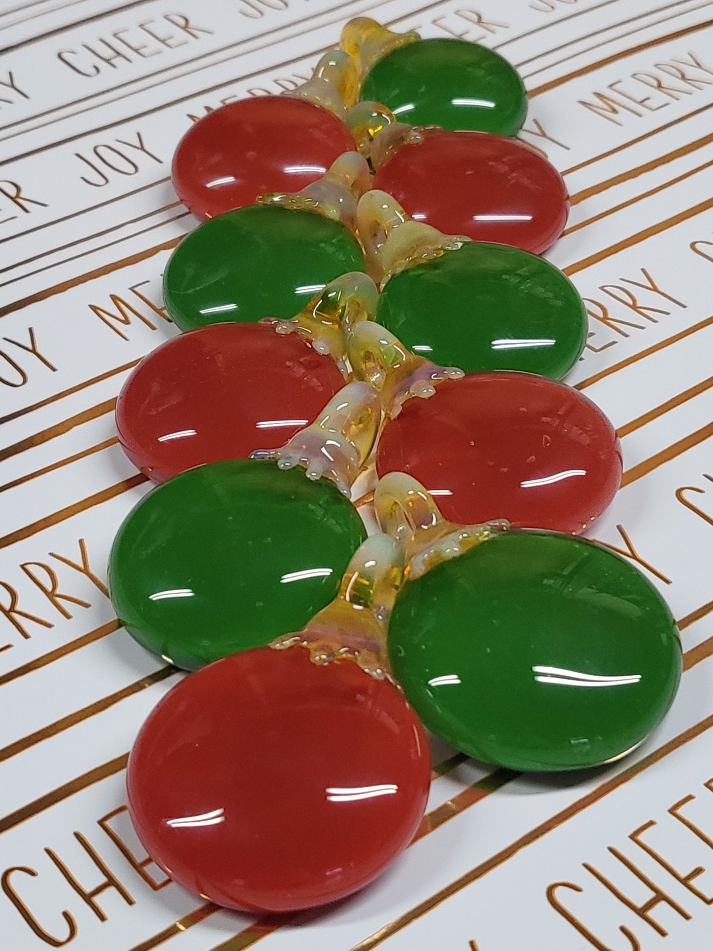 Set of 10 Christmas Ornament Pendants