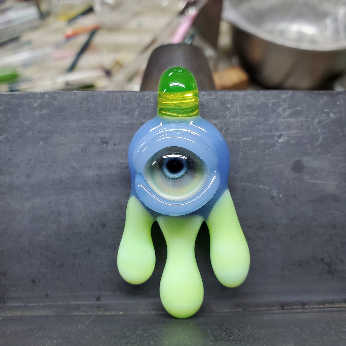 Drippy Eye Pendant - Ether, Kiwi, and Ion UV