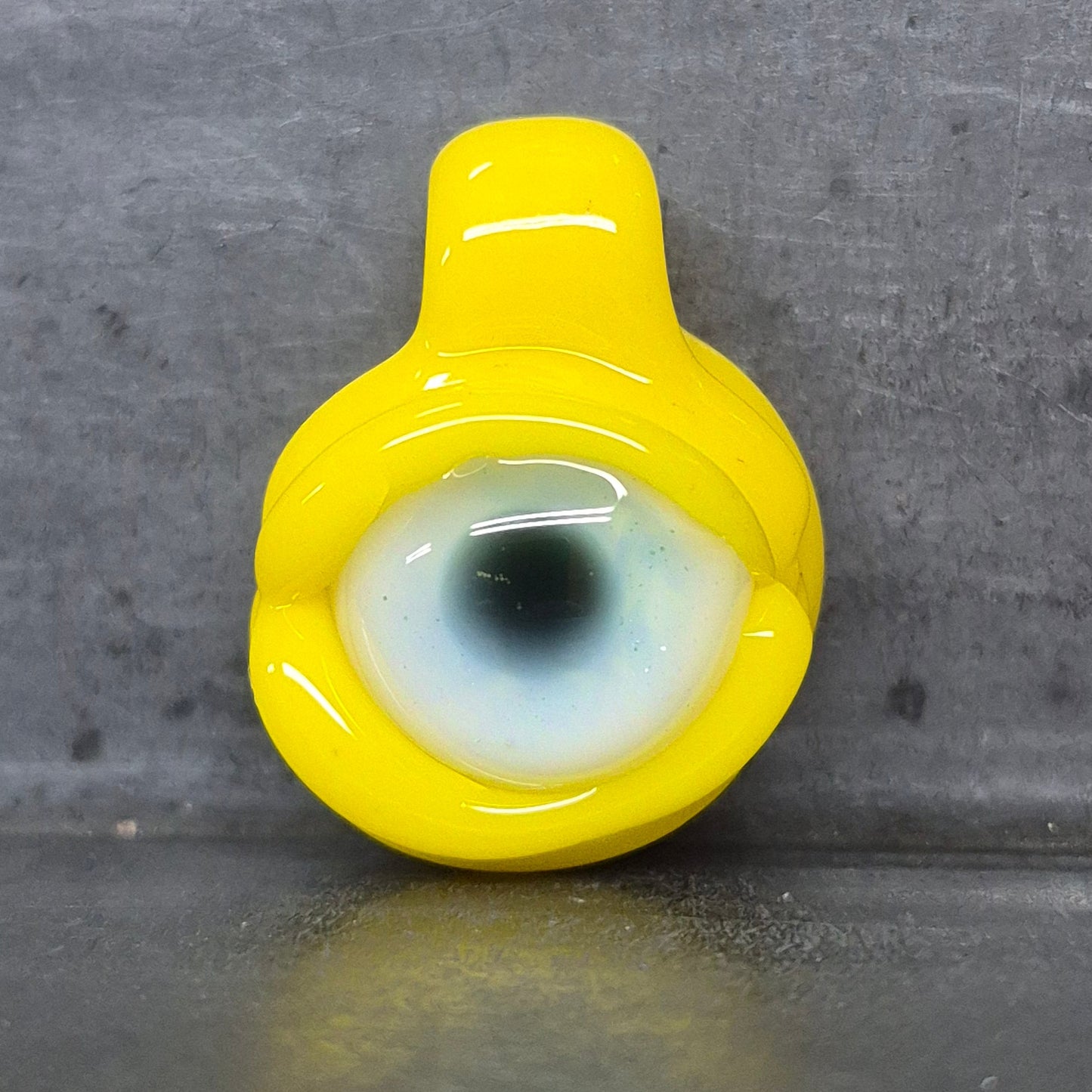 Eye Pendant - Banana Yellow Eye, and Green Ion Iris UV Eye Pendant