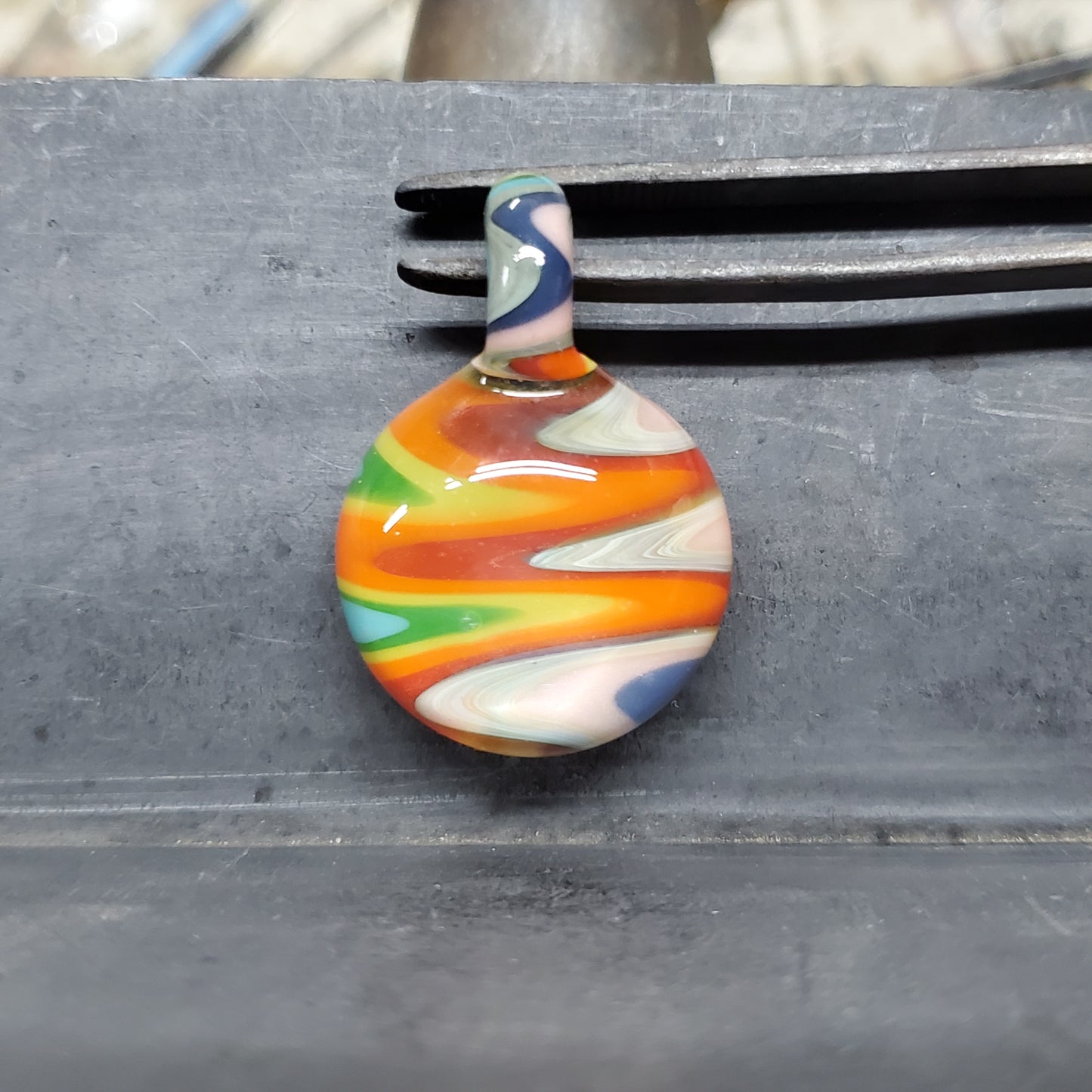 Zig-Zag Pendant - Rainbow