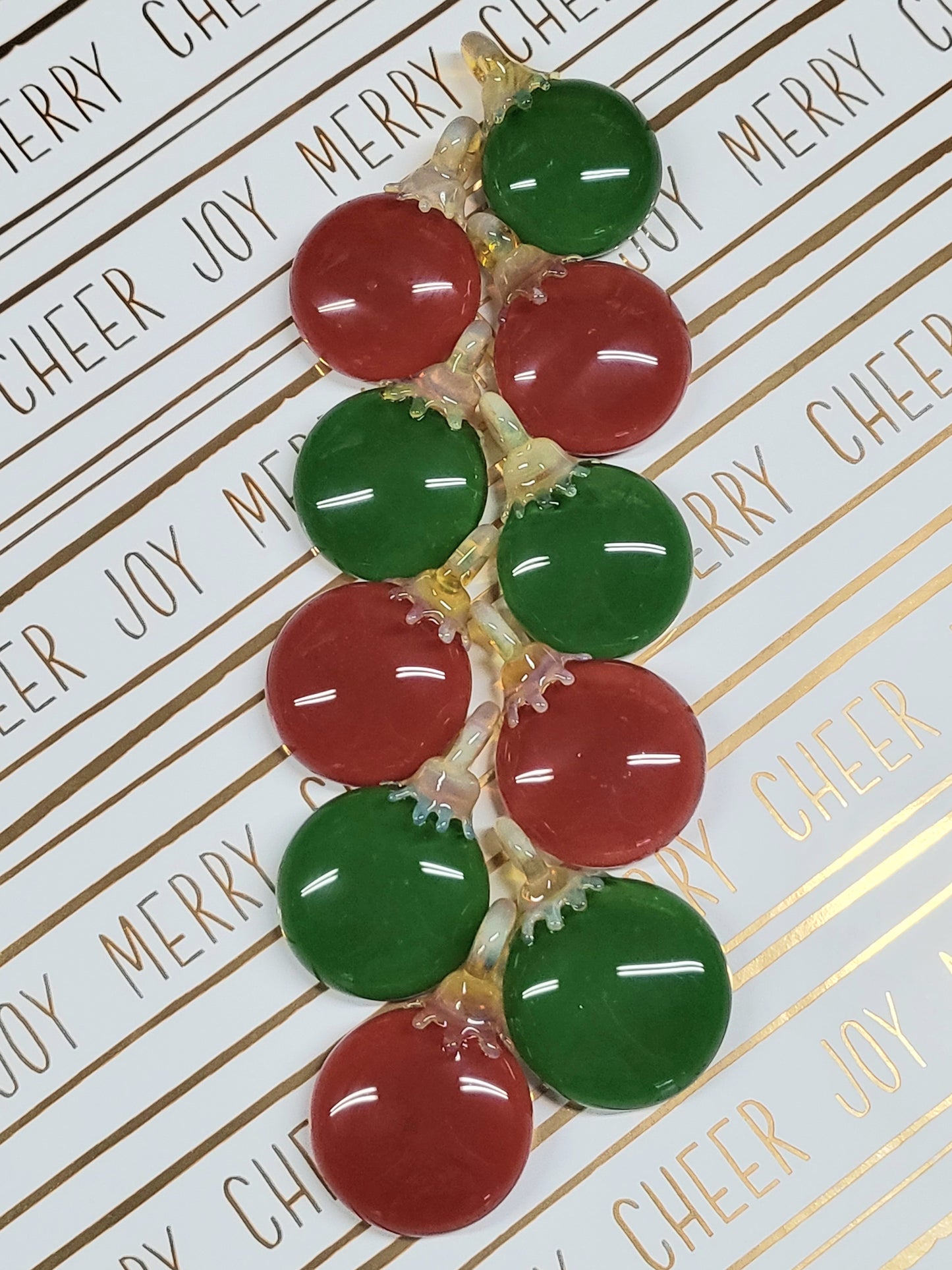 Set of 10 Christmas Ornament Pendants