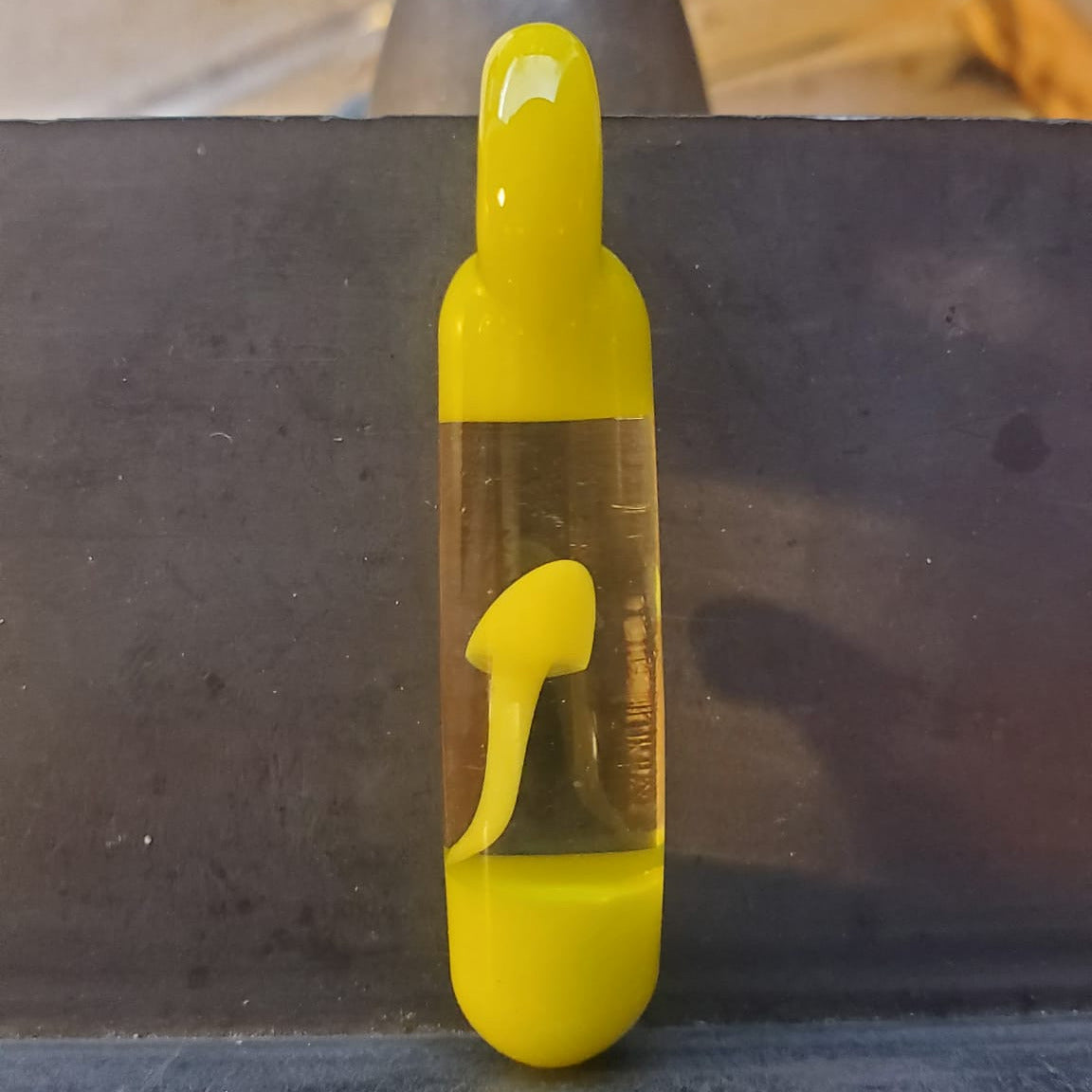 Encapsuled Mushroom Pendant - Canary Yellow