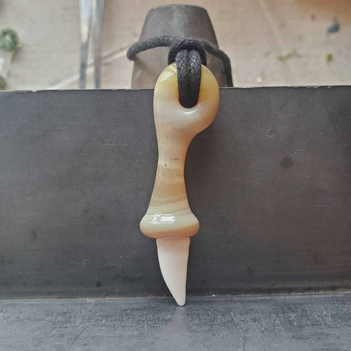 Single Claw Pendant - Beige