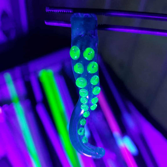 Tenticule Pendant - Atomic Blue Stardust and Ion UV