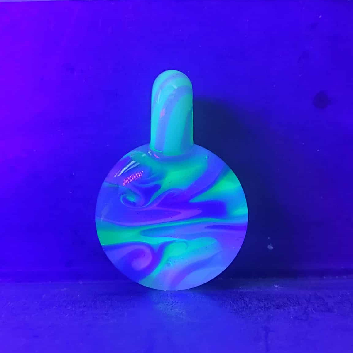 Chaos Pendant - Green, Purple, and Pink - UV