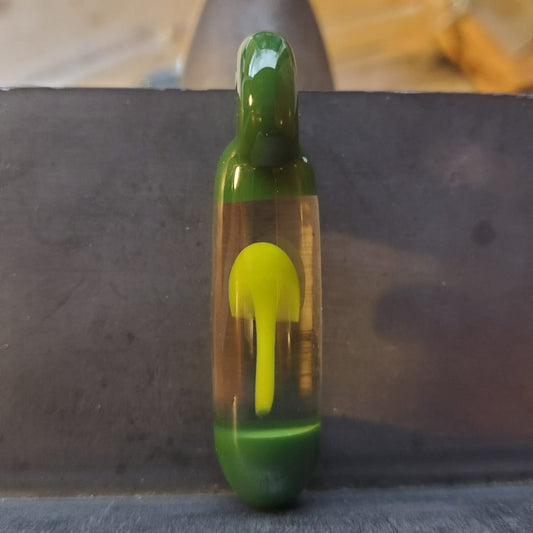 Encapsuled Mushroom Pendant - Timber Green Mushroom and Shamrock Green Capsule