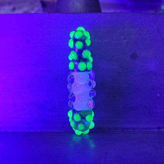 Bumpy Sensory Pendant - Blue Stardust and Green Ion UV