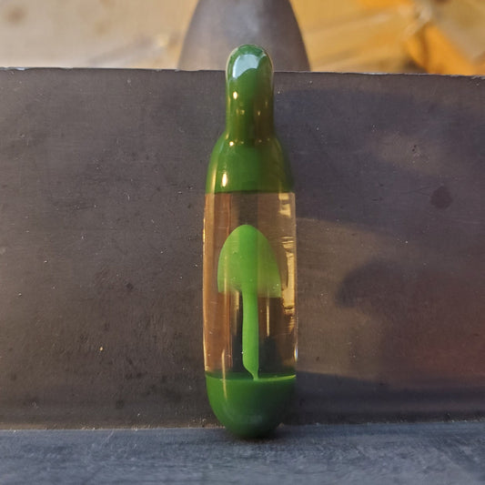 Encapsuled Mushroom Pendant - Shamrock Green