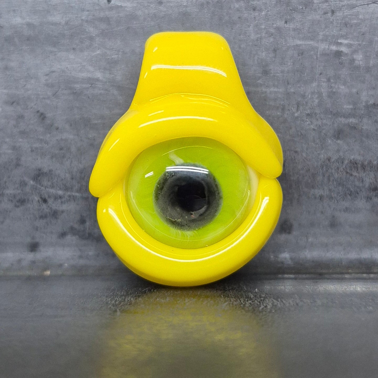 Eye Pendant - Banana Yellow Eye, and Green Ion UV Eye Pendant