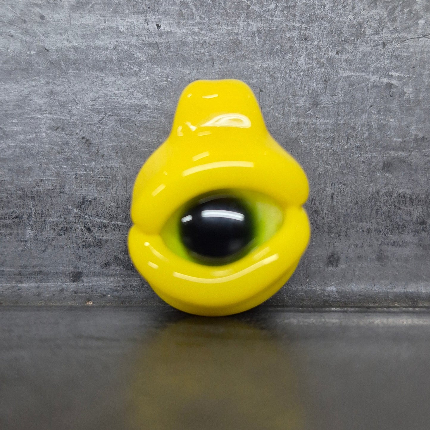 Eye Pendant - Banana Yellow Eye, and Green Ion Iris UV Eye Pendant