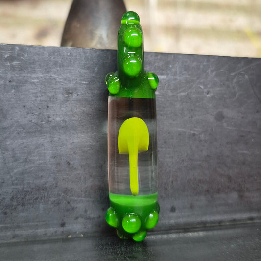 Encapsuled Mushroom UV Pendant - Timber Green Mushroom, Shamrock Green Capsule, and Green Ion Dots